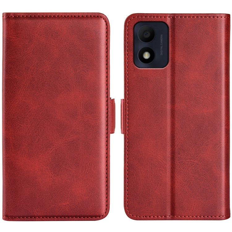 For Alcatel 1B 2022 Dual-side Magnetic Buckle Horizontal Flip Leather Phone Case