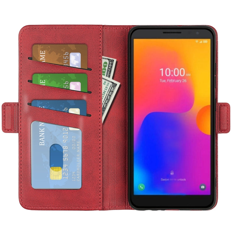 For Alcatel 1B 2022 Dual-side Magnetic Buckle Horizontal Flip Leather Phone Case