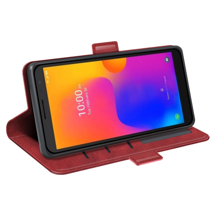 For Alcatel 1B 2022 Dual-side Magnetic Buckle Horizontal Flip Leather Phone Case