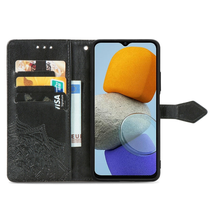 For Samsung Galaxy M23 Mandala Flower Embossed Leather Phone Case