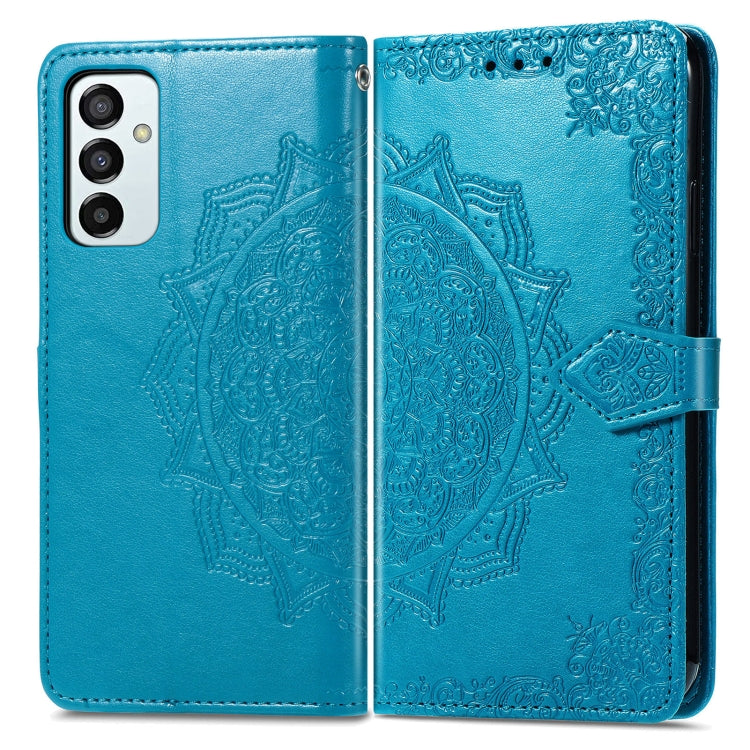For Samsung Galaxy M23 Mandala Flower Embossed Leather Phone Case