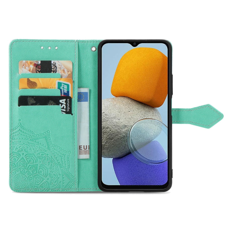 For Samsung Galaxy M23 Mandala Flower Embossed Leather Phone Case
