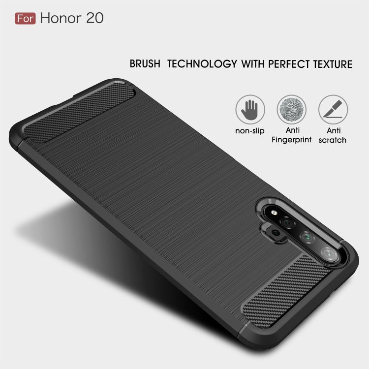 Brushed Texture Carbon Fiber TPU Case for Huawei Honor 20
