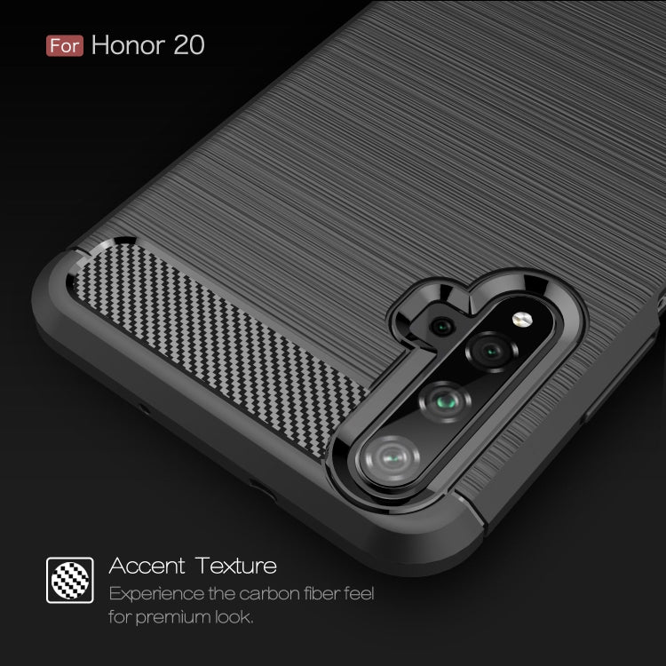 Brushed Texture Carbon Fiber TPU Case for Huawei Honor 20