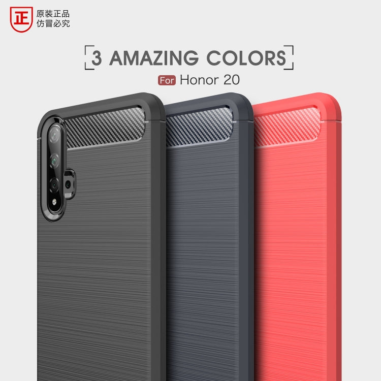 Brushed Texture Carbon Fiber TPU Case for Huawei Honor 20