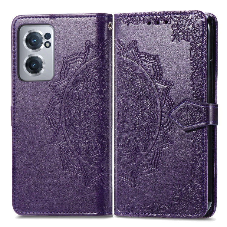 For OnePlus Nord CE 2 5G Mandala Flower Embossed Leather Phone Case