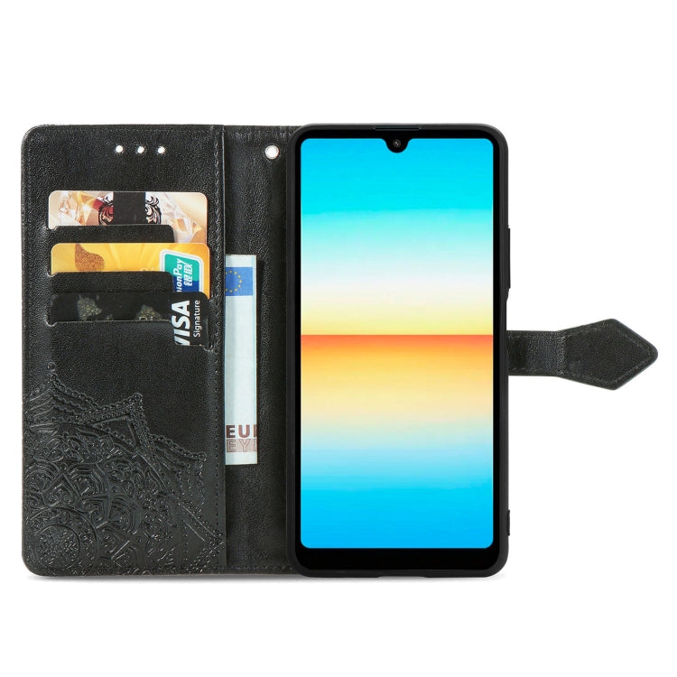 For Sony Xperia Ace III Mandala Flower Embossed Leather Phone Case
