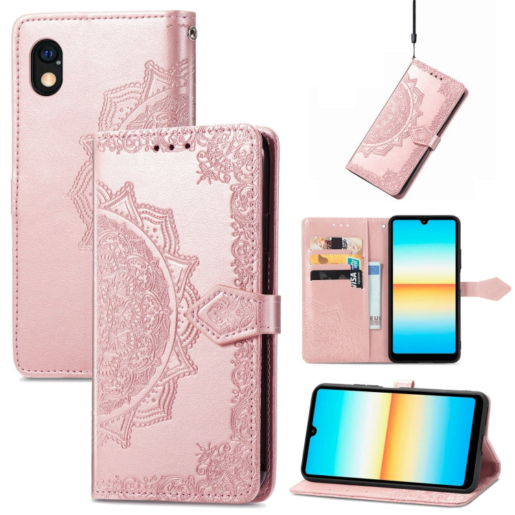 For Sony Xperia Ace III Mandala Flower Embossed Leather Phone Case