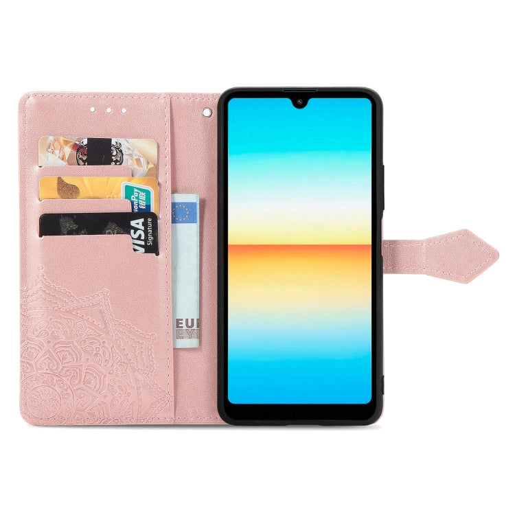 For Sony Xperia Ace III Mandala Flower Embossed Leather Phone Case