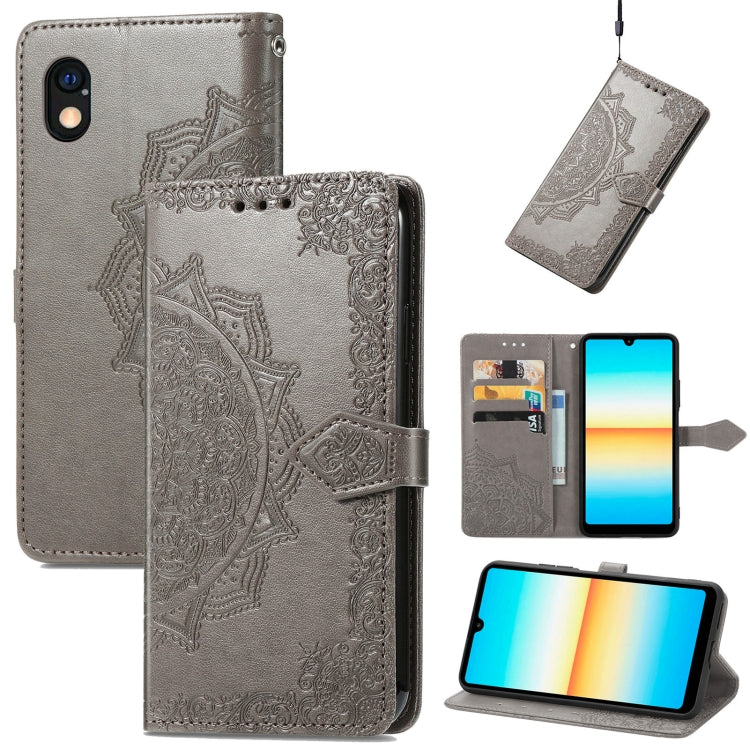 For Sony Xperia Ace III Mandala Flower Embossed Leather Phone Case