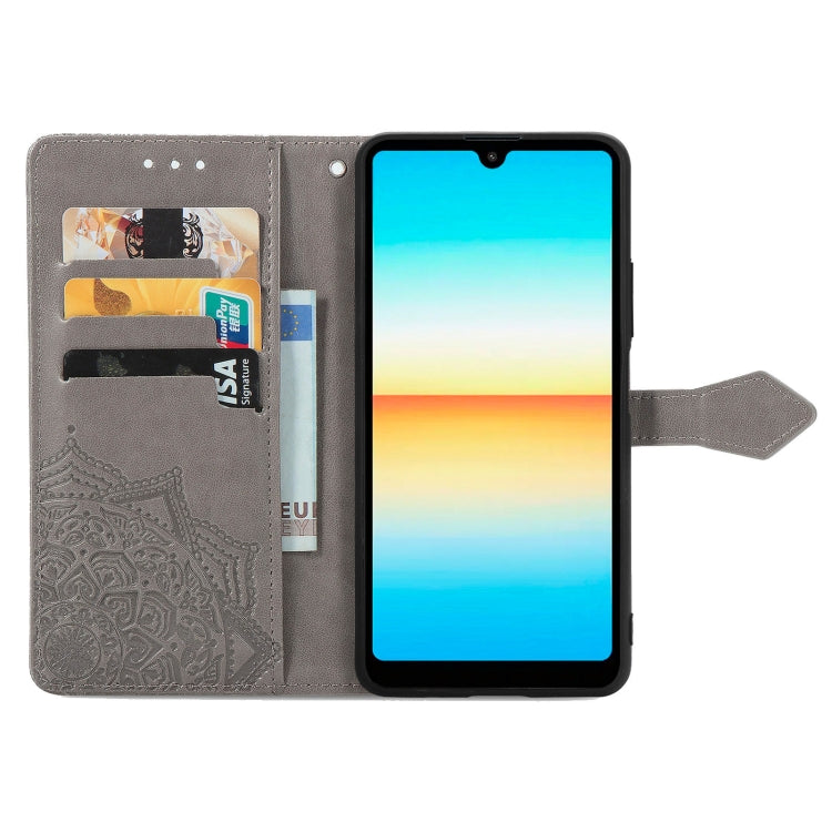 For Sony Xperia Ace III Mandala Flower Embossed Leather Phone Case