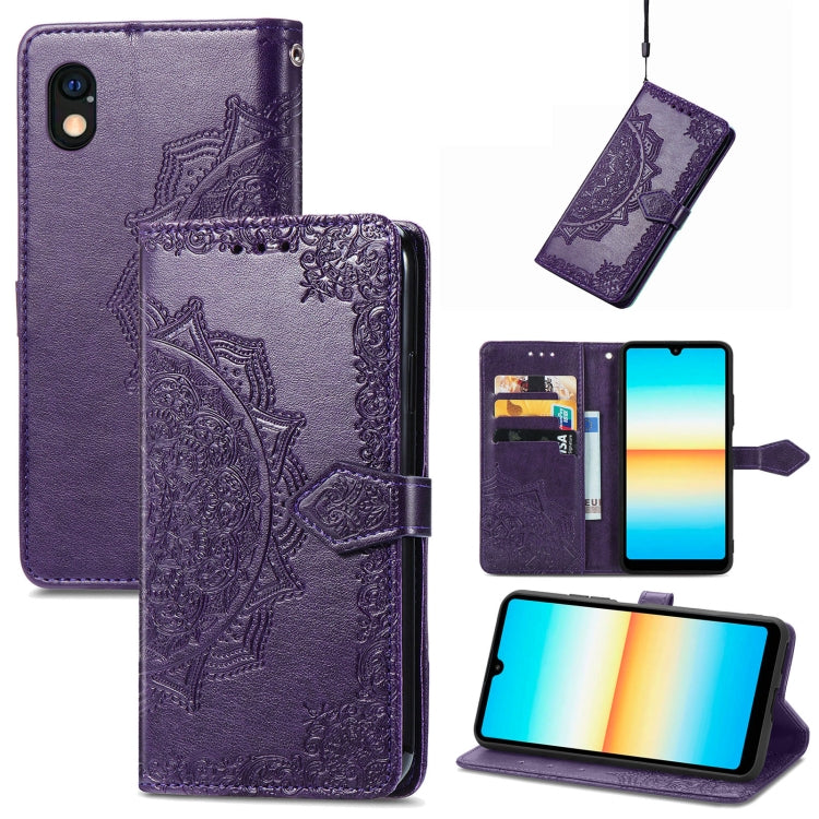 For Sony Xperia Ace III Mandala Flower Embossed Leather Phone Case