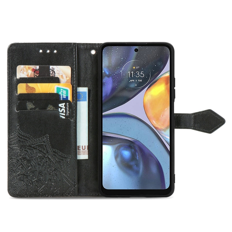 For Motorola Moto G22 Mandala Flower Embossed Leather Phone Case