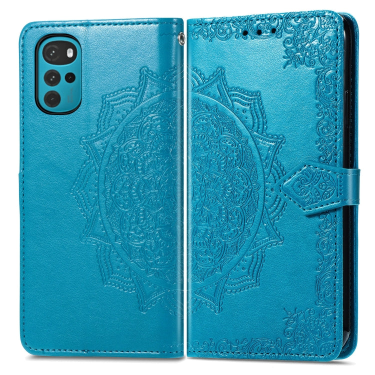 For Motorola Moto G22 Mandala Flower Embossed Leather Phone Case