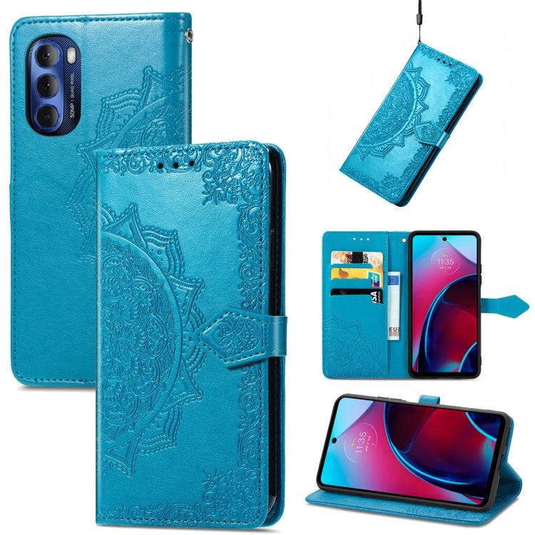 For Motorola Moto G Stylus 5G 2022 Mandala Flower Embossed Leather Phone Case