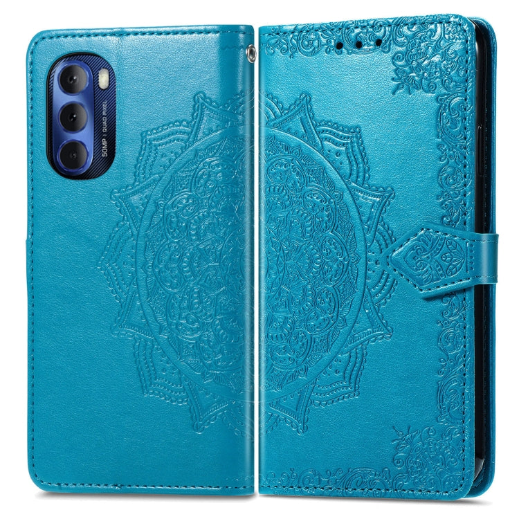 For Motorola Moto G Stylus 5G 2022 Mandala Flower Embossed Leather Phone Case