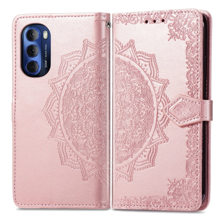 For Motorola Moto G Stylus 5G 2022 Mandala Flower Embossed Leather Phone Case