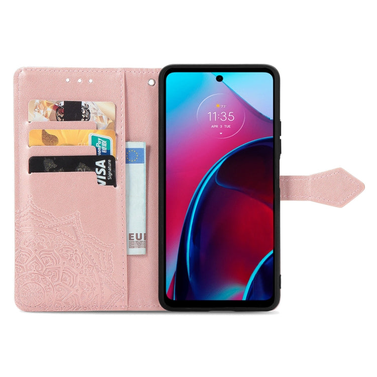 For Motorola Moto G Stylus 5G 2022 Mandala Flower Embossed Leather Phone Case