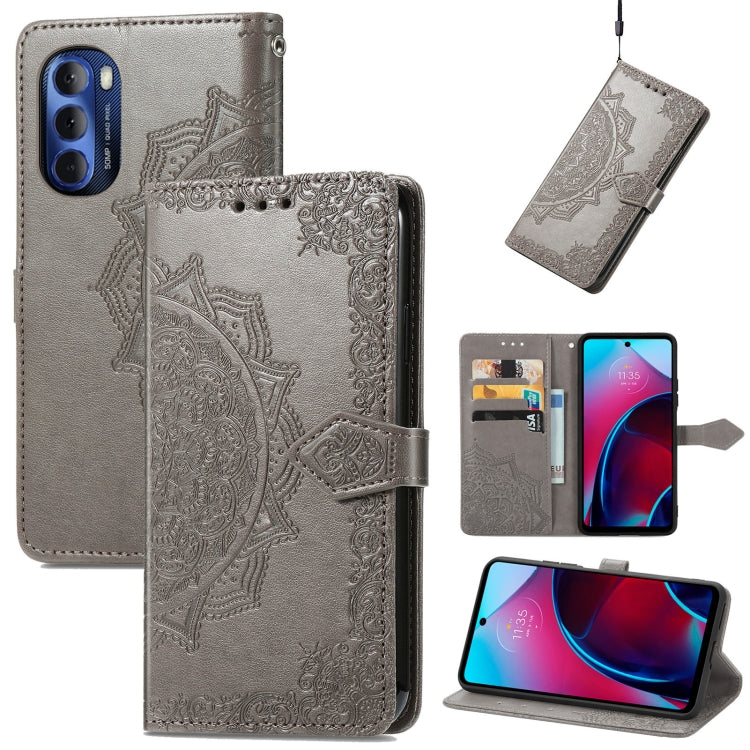 For Motorola Moto G Stylus 5G 2022 Mandala Flower Embossed Leather Phone Case