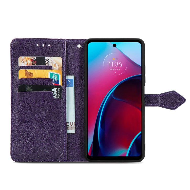 For Motorola Moto G Stylus 5G 2022 Mandala Flower Embossed Leather Phone Case