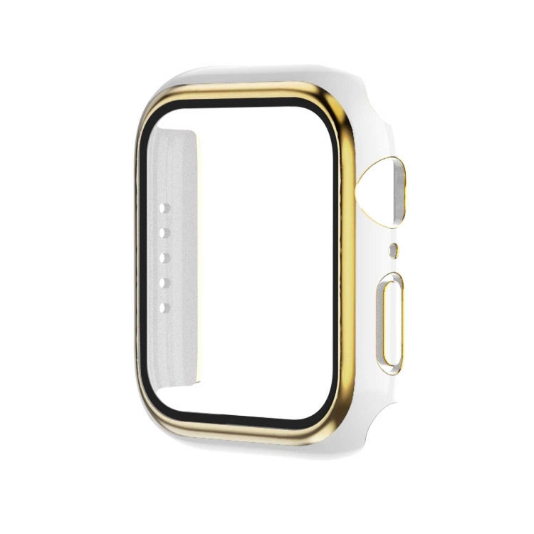 Electroplating Two-color PC+Tempered Film Watch Case For Apple Watch Series 8 / 7 45mm