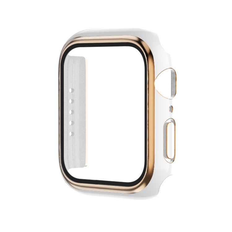 Electroplating Two-color PC+Tempered Film Watch Case For Apple Watch Series 8 / 7 45mm