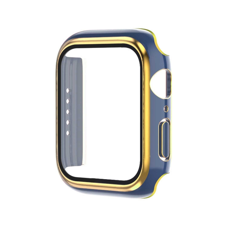 Electroplating Two-color PC+Tempered Film Watch Case For Apple Watch Series 8 / 7 45mm