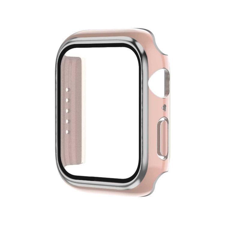 Electroplating Two-color PC+Tempered Film Watch Case For Apple Watch Series 8 / 7 45mm