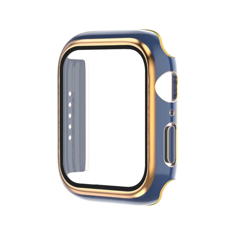 Electroplating Two-color PC+Tempered Film Watch Case For Apple Watch Series 3/2/1 38mm