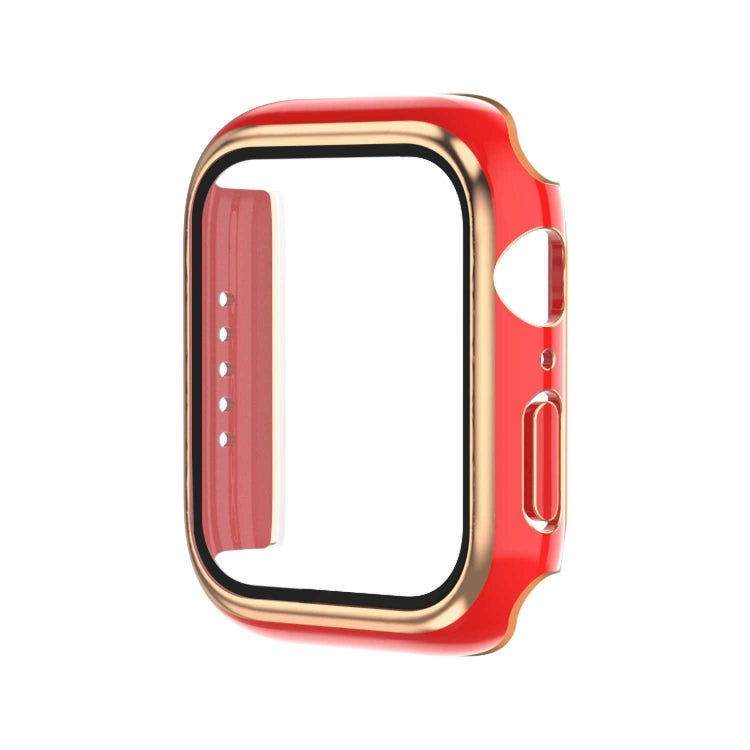 Electroplating Two-color PC+Tempered Film Watch Case For Apple Watch Series 3/2/1 38mm