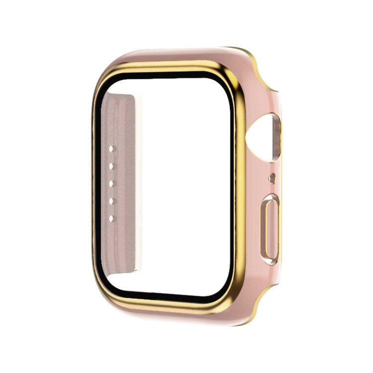 Electroplating Two-color PC+Tempered Film Watch Case For Apple Watch Series 3/2/1 38mm