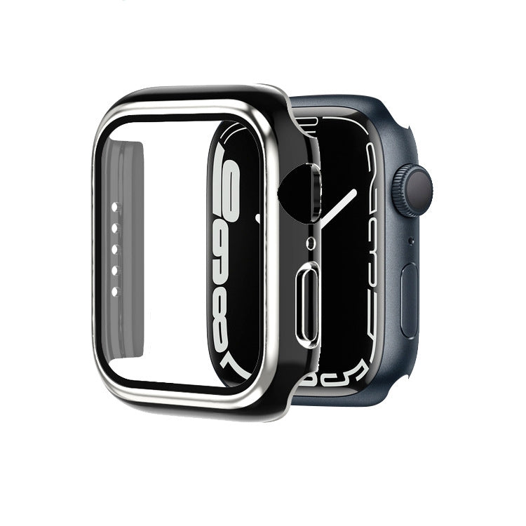 Electroplating Two-color PC+Tempered Film Watch Case For Apple Watch Series 3/2/1 38mm