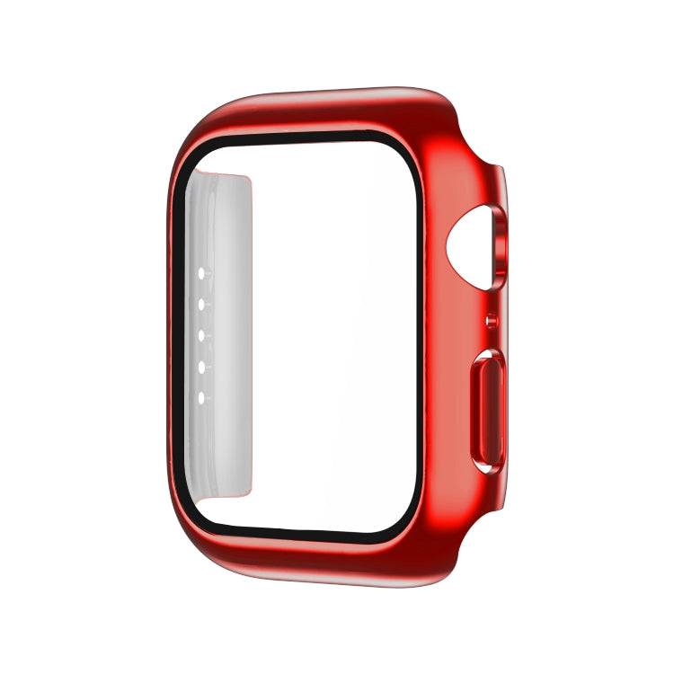 Electroplating Monochrome PC+Tempered Film Watch Case For Apple Watch Series 8 / 7 45mm