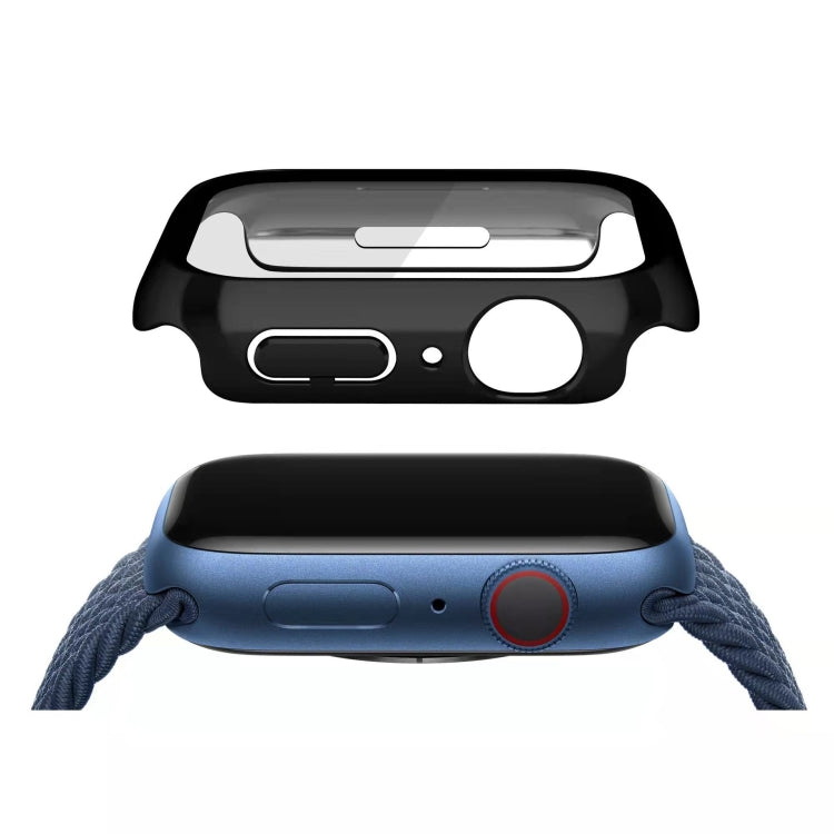 Electroplating Monochrome PC+Tempered Film Watch Case For Apple Watch Series 8 / 7 41mm