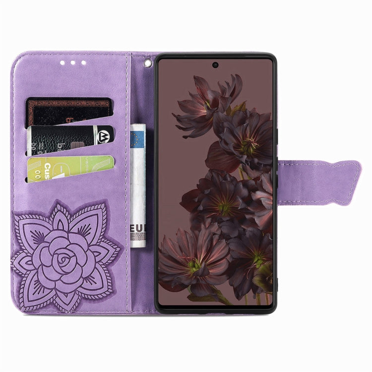 For Google Pixel 7 5G Butterfly Love Flower Embossed Leather Phone Case