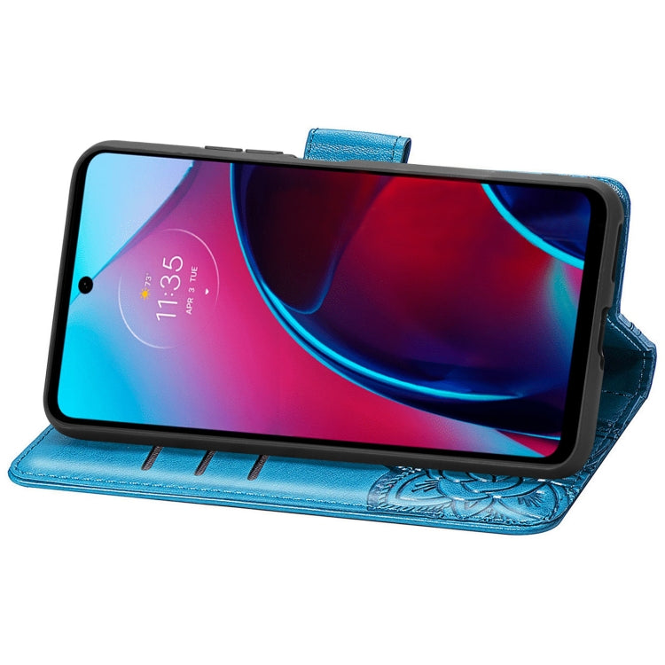 For Motorola Moto G Stylus 5G 2022 Butterfly Love Flower Embossed Leather Phone Case