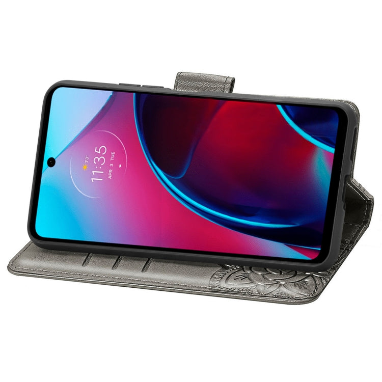 For Motorola Moto G Stylus 5G 2022 Butterfly Love Flower Embossed Leather Phone Case