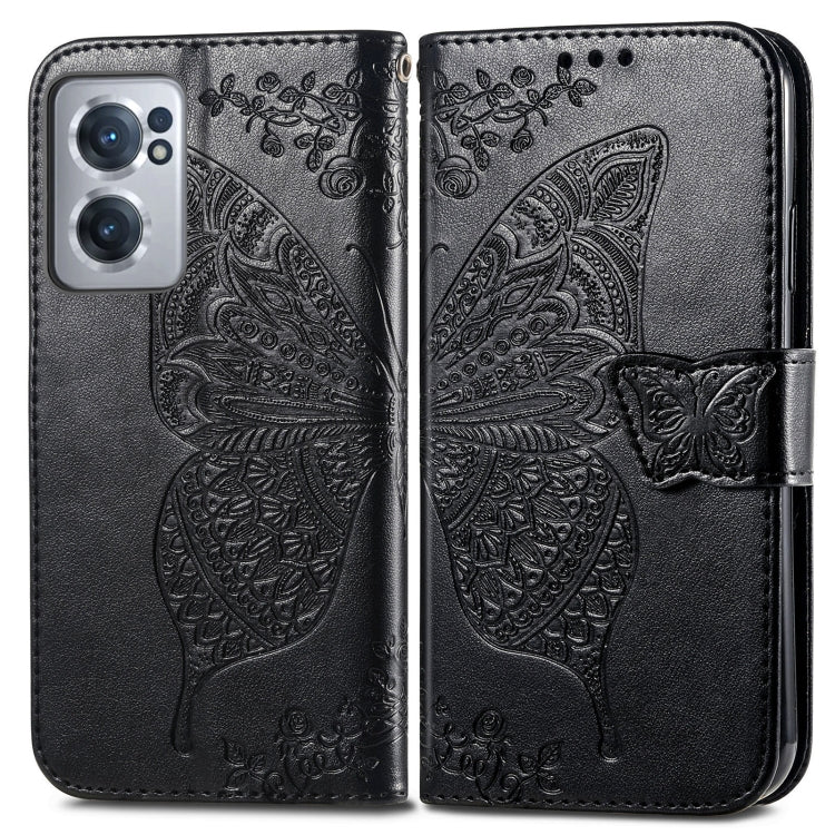 For OnePlus Nord CE 2 5G Butterfly Love Flower Embossed Leather Phone Case