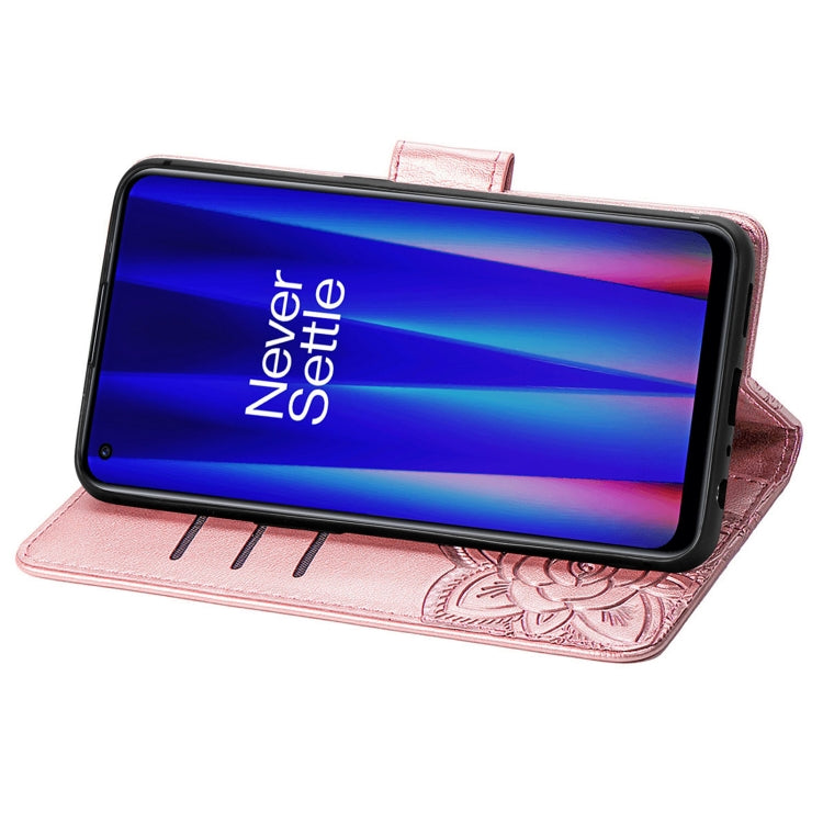 For OnePlus Nord CE 2 5G Butterfly Love Flower Embossed Leather Phone Case