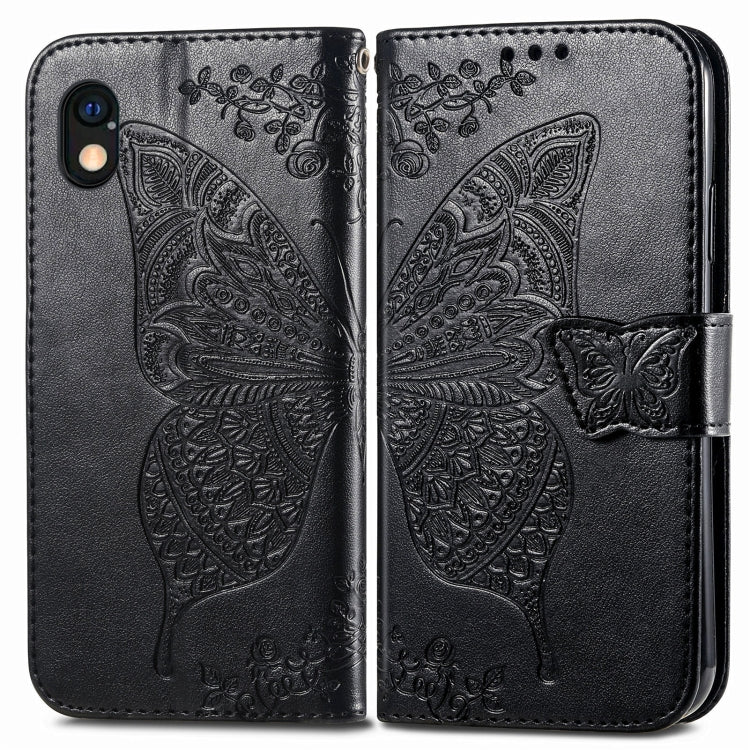 For Sony Xperia Ace III Butterfly Love Flower Embossed Leather Phone Case