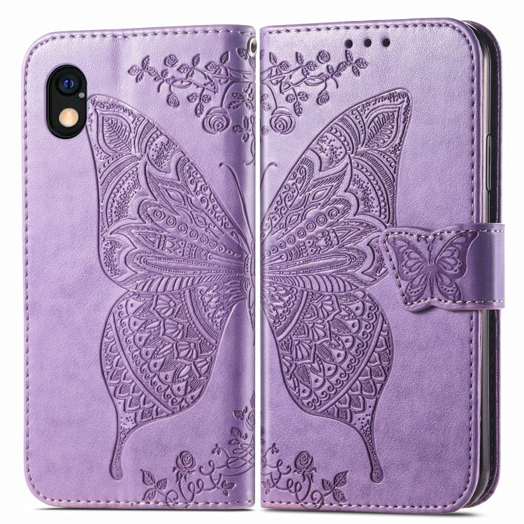 For Sony Xperia Ace III Butterfly Love Flower Embossed Leather Phone Case