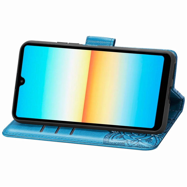 For Sony Xperia Ace III Butterfly Love Flower Embossed Leather Phone Case