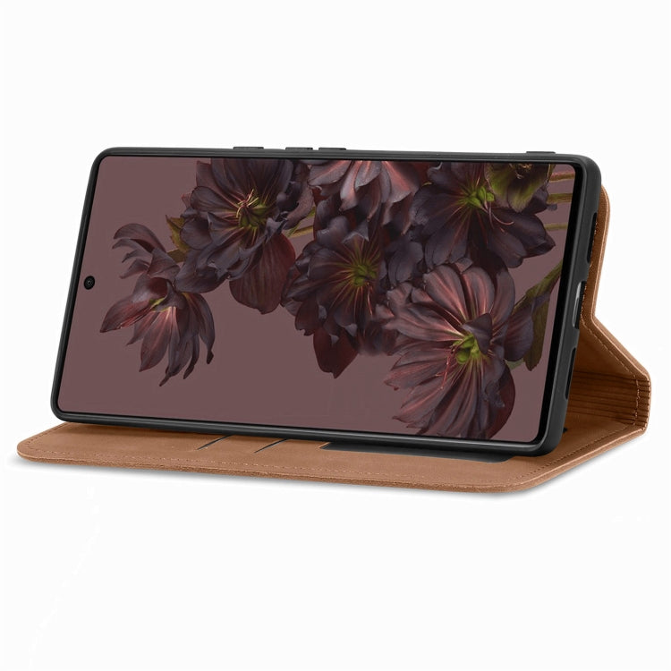 For Google Pixel 7 Pro 5G Retro Skin Feel Magnetic Leather Phone Case