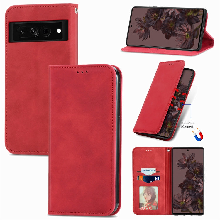 For Google Pixel 7 5G Retro Skin Feel Magnetic Leather Phone Case