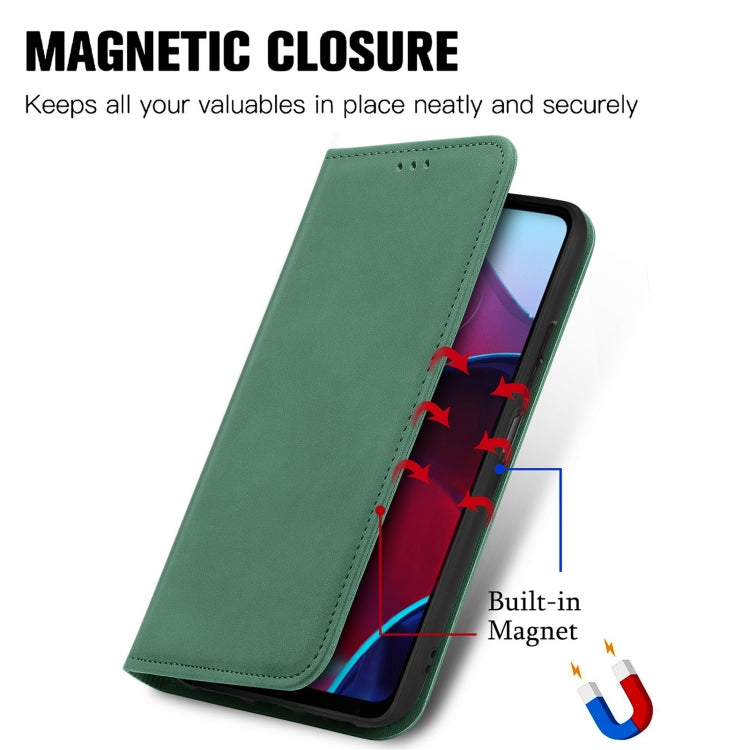 For Motorola Moto G Stylus 5G 2022 Retro Skin Feel Magnetic Leather Phone Case