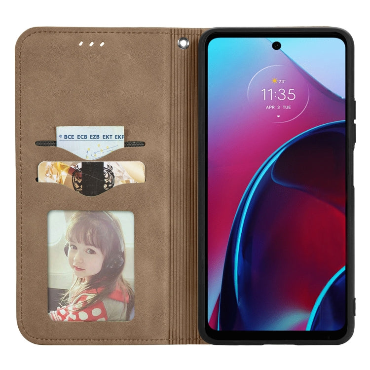 For Motorola Moto G Stylus 5G 2022 Retro Skin Feel Magnetic Leather Phone Case