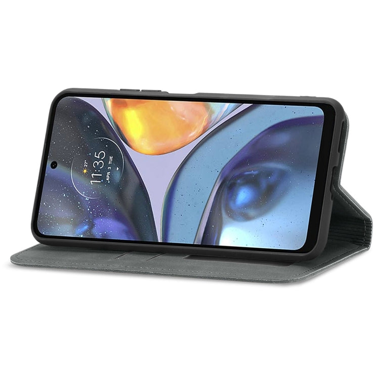 For Motorola Moto G22 Retro Skin Feel Magnetic Leather Phone Case