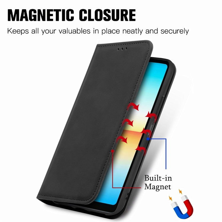 For Sony Xperia Ace III Retro Skin Feel Magnetic Leather Phone Case