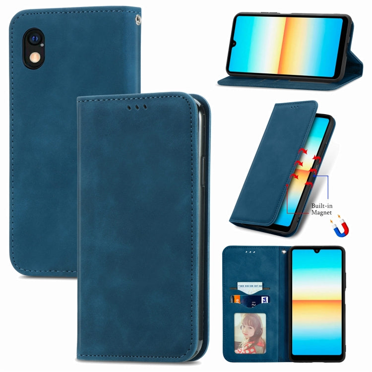 For Sony Xperia Ace III Retro Skin Feel Magnetic Leather Phone Case