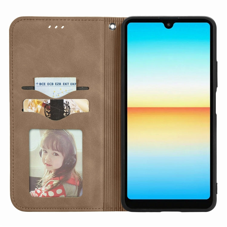 For Sony Xperia Ace III Retro Skin Feel Magnetic Leather Phone Case